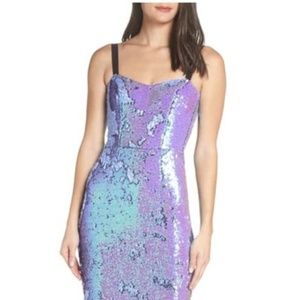 Lynda Iridescent Sequin Sheath Dress XL